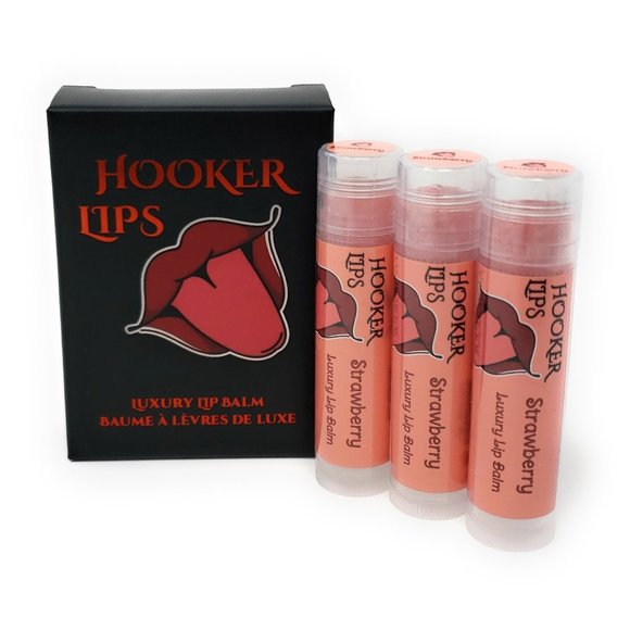Hooker Lips Luxury Lip Balm Strawberry 3 Pack - Picture 1 of 3